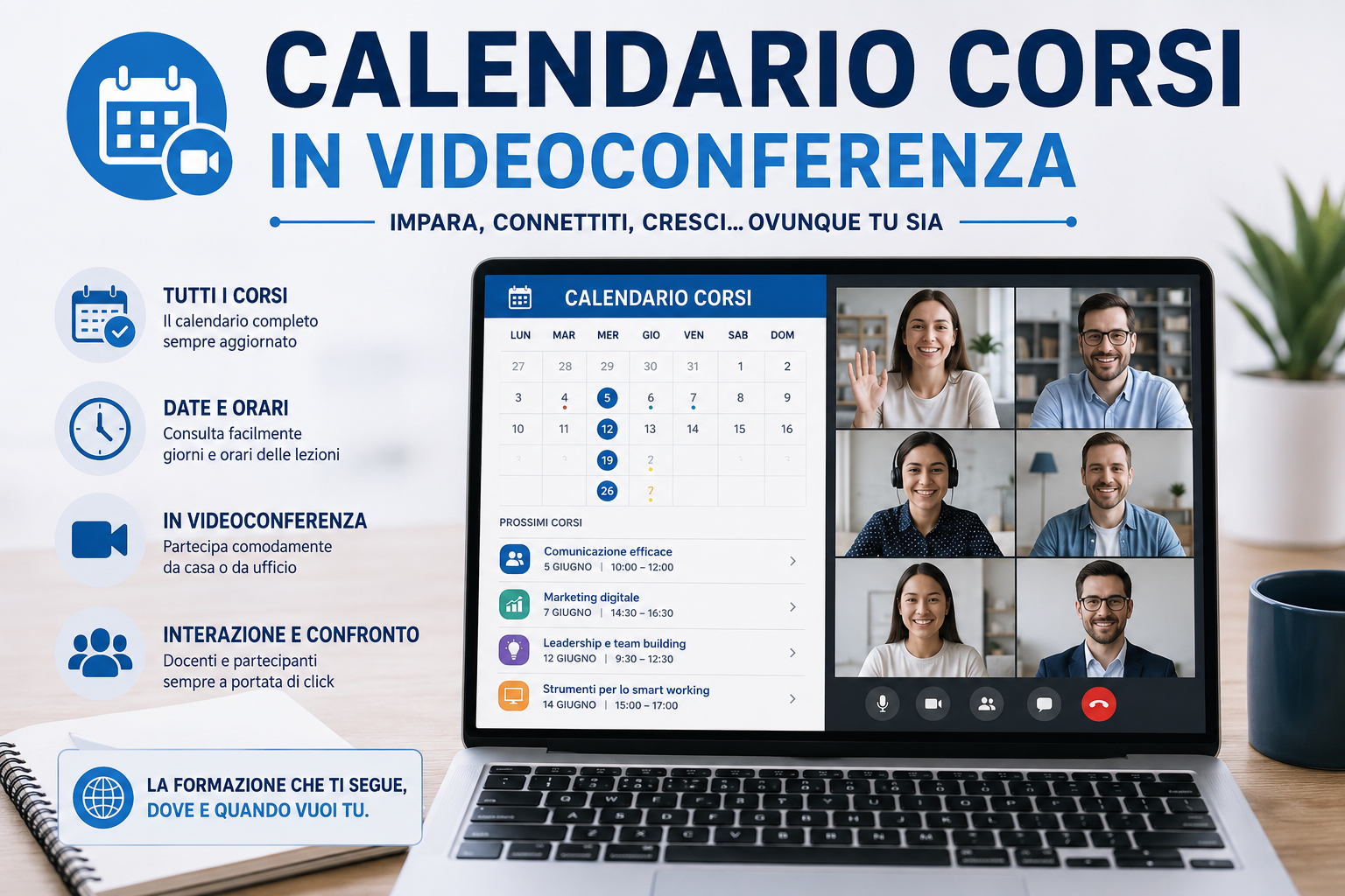 Calendario corsi in videoconferenza